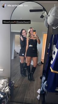 Garrett Nussmeier's fiancée Ella Springfield flexes her wholesome game day look in all-black minidress, shares glamorous pic via IG